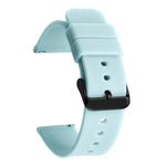 Cinturino per orologio impermeabile in silicone tinta unita con fibbia ad ardiglione nera in acciaio inossidabile xDfind, 20mm