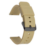 Cinturino per orologio impermeabile in silicone tinta unita con fibbia ad ardiglione nera in acciaio inossidabile xDfind, 21mm