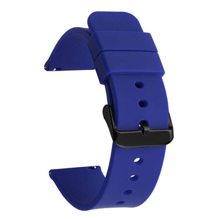 Cinturino per orologio impermeabile in silicone tinta unita con fibbia ad ardiglione nera in acciaio inossidabile xDfind, 22mm