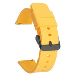 Cinturino per orologio impermeabile in silicone tinta unita con fibbia ad ardiglione nera in acciaio inossidabile xDfind, 22mm