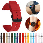 Cinturino per orologio impermeabile in silicone tinta unita con fibbia ad ardiglione nera in acciaio inossidabile xDfind, 18mm