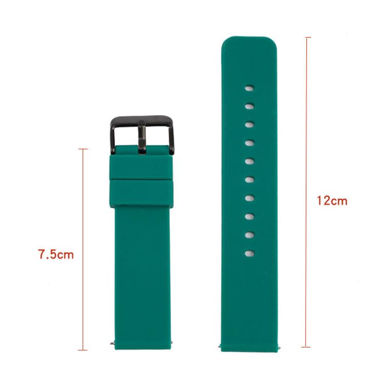 Cinturino per orologio impermeabile in silicone tinta unita con fibbia ad ardiglione nera in acciaio inossidabile xDfind, 10mm, 12mm