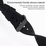 Cinturino per orologio impermeabile in silicone tinta unita con fibbia ad ardiglione nera in acciaio inossidabile xDfind, 24mm