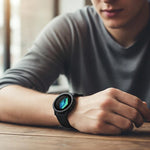 Cinturino per orologio impermeabile in silicone tinta unita con fibbia ad ardiglione nera in acciaio inossidabile xDfind, 24mm