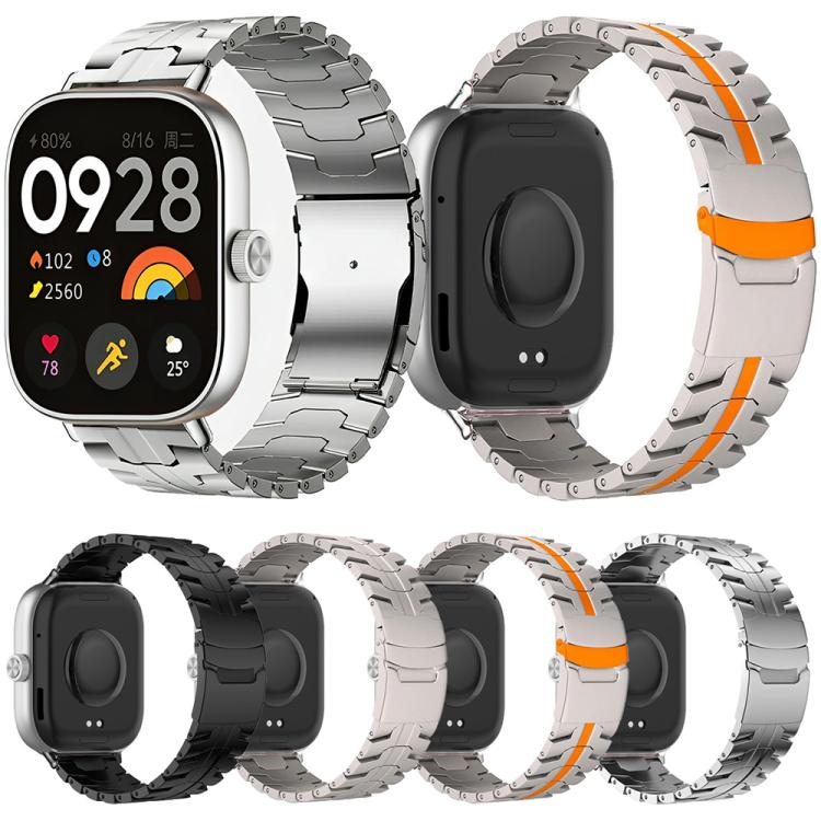 Cinturino per orologio in lega di titanio con fibbia di sicurezza a doppia apertura., For Redmi Watch6/5/4/Xiaomi Band 9 Pro/8 Pro
