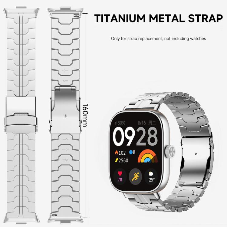 Cinturino per orologio in lega di titanio con fibbia di sicurezza a doppia apertura., For Redmi Watch6/5/4/Xiaomi Band 9 Pro/8 Pro