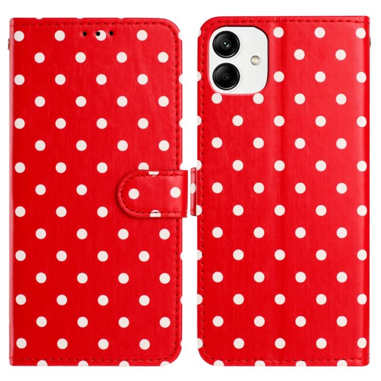 Custodia per telefono in ecopelle con motivo a pois, For Samsung Galaxy A23 5G, For Samsung Galaxy A34 5G, For Samsung Galaxy A54 5G, For Samsung Galaxy A04e