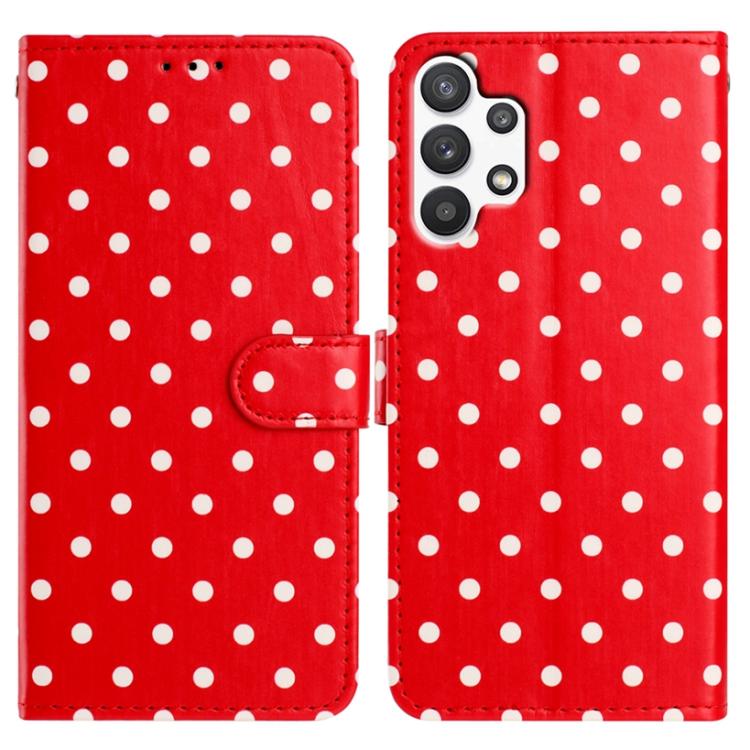 Custodia per telefono in ecopelle con motivo a pois, For Samsung Galaxy A13 4G, For Samsung Galaxy A13 5G, For Samsung Galaxy A53