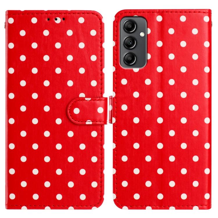 Custodia per telefono in ecopelle con motivo a pois, For Samsung Galaxy A14 5G, For Samsung Galaxy A04s, For Samsung Galaxy A73 5G, For Samsung Galaxy A33 5G