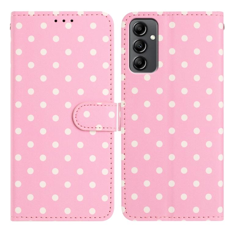 Custodia per telefono in ecopelle con motivo a pois, For Samsung Galaxy A14 5G, For Samsung Galaxy A04s, For Samsung Galaxy A73 5G, For Samsung Galaxy A33 5G