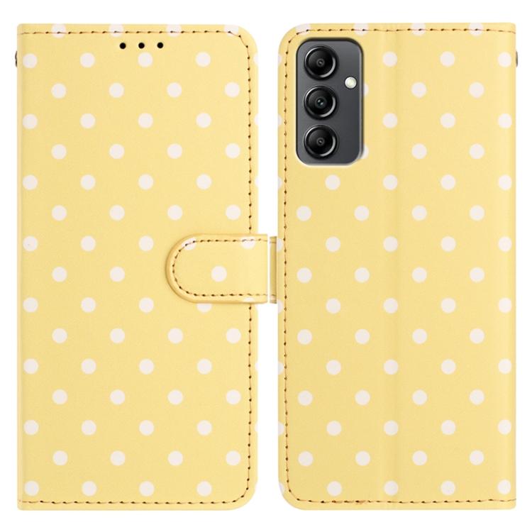 Custodia per telefono in ecopelle con motivo a pois, For Samsung Galaxy A14 5G, For Samsung Galaxy A04s, For Samsung Galaxy A73 5G, For Samsung Galaxy A33 5G