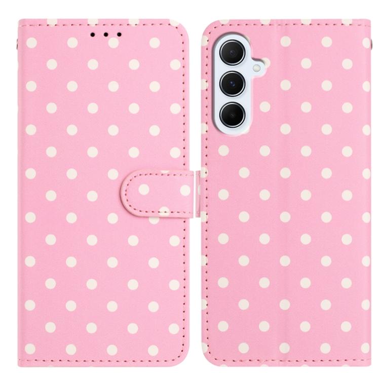 Custodia per telefono in ecopelle con motivo a pois, For Samsung Galaxy A36 5G, For Samsung Galaxy A16, For Samsung Galaxy A15 5G, For Samsung Galaxy A55 5G