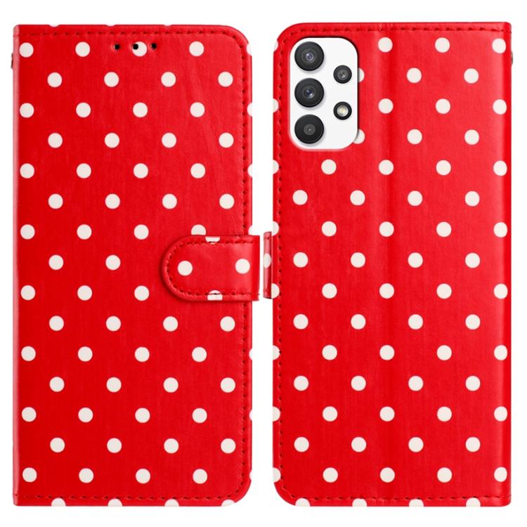 Custodia per telefono in ecopelle con motivo a pois, For Samsung Galaxy A23 5G, For Samsung Galaxy A34 5G, For Samsung Galaxy A54 5G, For Samsung Galaxy A04e
