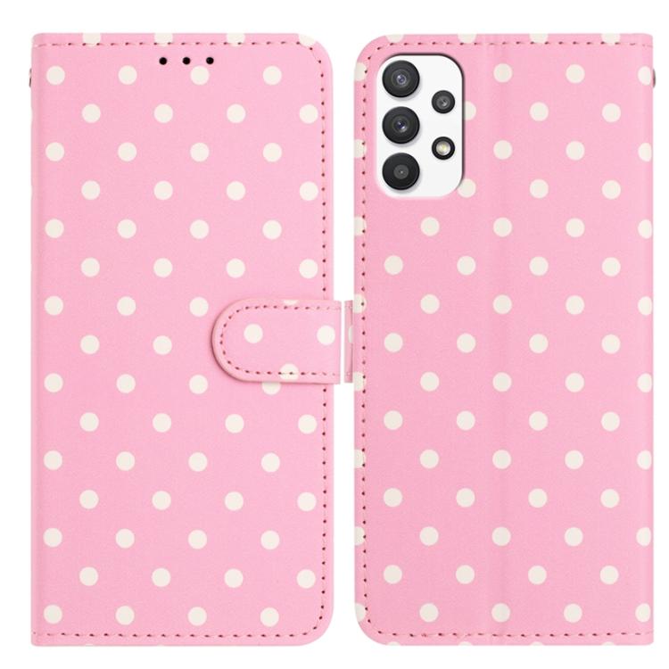Custodia per telefono in ecopelle con motivo a pois, For Samsung Galaxy A23 5G, For Samsung Galaxy A34 5G, For Samsung Galaxy A54 5G, For Samsung Galaxy A04e