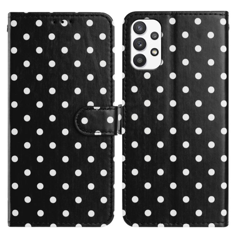 Custodia per telefono in ecopelle con motivo a pois, For Samsung Galaxy A23 5G, For Samsung Galaxy A34 5G, For Samsung Galaxy A54 5G, For Samsung Galaxy A04e