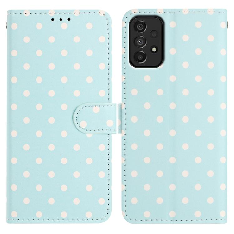 Custodia per telefono in ecopelle con motivo a pois, For Samsung Galaxy A14 5G, For Samsung Galaxy A04s, For Samsung Galaxy A73 5G, For Samsung Galaxy A33 5G