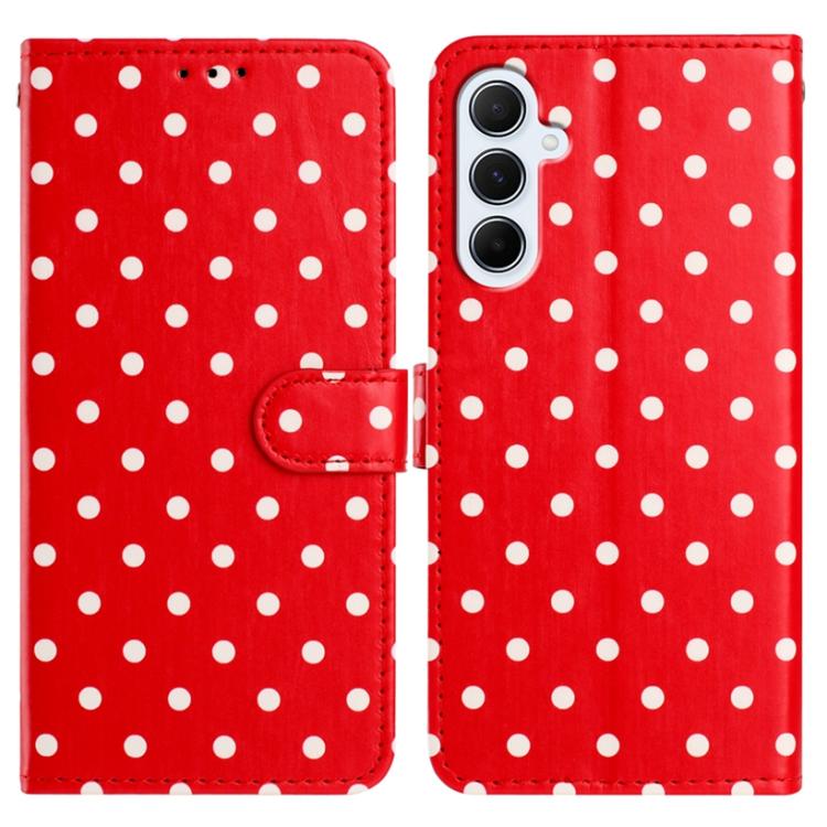 Custodia per telefono in ecopelle con motivo a pois, For Samsung Galaxy A36 5G, For Samsung Galaxy A16, For Samsung Galaxy A15 5G, For Samsung Galaxy A55 5G