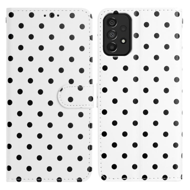 Custodia per telefono in ecopelle con motivo a pois, For Samsung Galaxy A14 5G, For Samsung Galaxy A04s, For Samsung Galaxy A73 5G, For Samsung Galaxy A33 5G