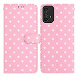 Custodia per telefono in ecopelle con motivo a pois, For Samsung Galaxy A14 5G, For Samsung Galaxy A04s, For Samsung Galaxy A73 5G, For Samsung Galaxy A33 5G