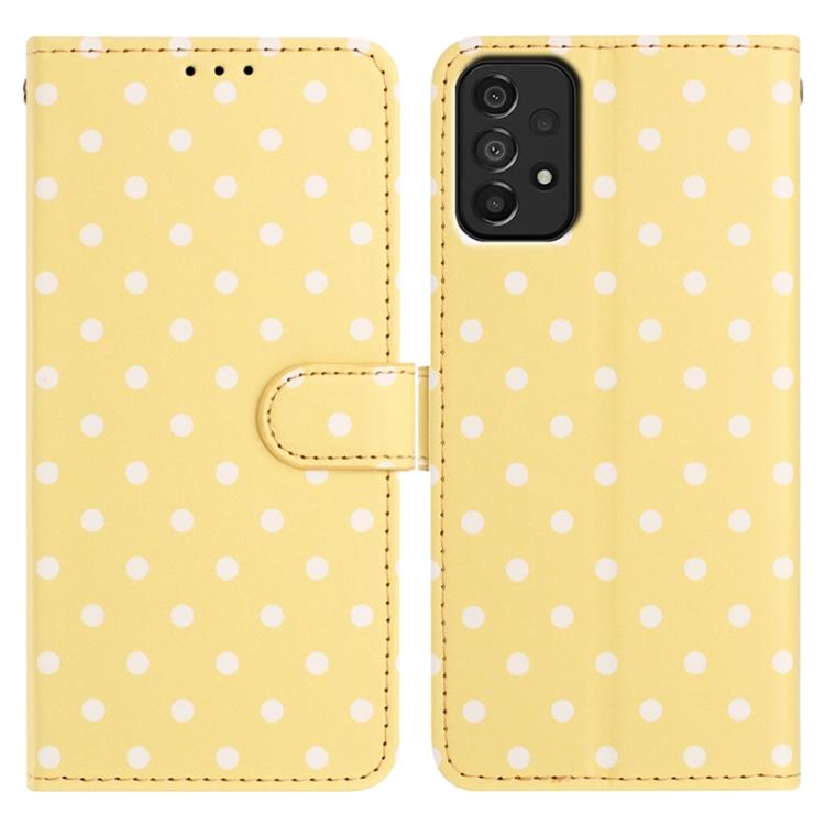 Custodia per telefono in ecopelle con motivo a pois, For Samsung Galaxy A14 5G, For Samsung Galaxy A04s, For Samsung Galaxy A73 5G, For Samsung Galaxy A33 5G