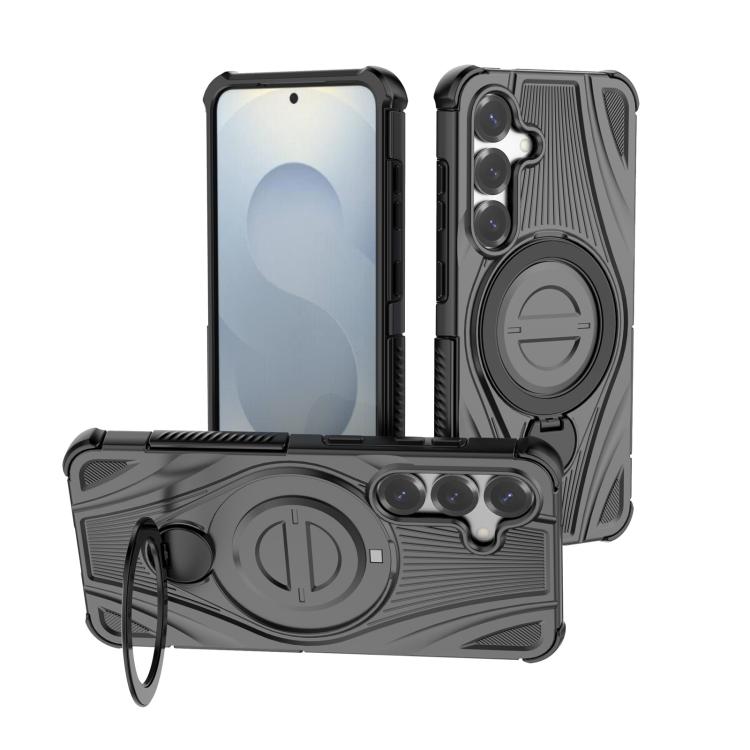 Custodia per telefono magnetica con supporto girevole metallico a stella., For Samsung Galaxy S25 Edge 5G, For Samsung Galaxy S25 5G, For Samsung Galaxy S25 Ultra 5G