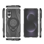 Custodia per telefono magnetica con supporto girevole metallico a stella., For Samsung Galaxy S25 Edge 5G, For Samsung Galaxy S25 5G, For Samsung Galaxy S25 Ultra 5G