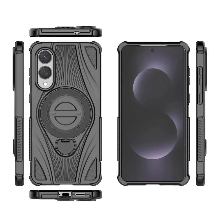 Custodia per telefono magnetica con supporto girevole metallico a stella., For Samsung Galaxy S25 Edge 5G, For Samsung Galaxy S25 5G, For Samsung Galaxy S25 Ultra 5G