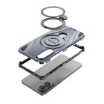 Custodia per telefono magnetica con supporto girevole metallico a stella., For Samsung Galaxy S25 Edge 5G, For Samsung Galaxy S25 5G, For Samsung Galaxy S25 Ultra 5G
