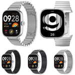 Cinturino per orologio in acciaio inossidabile con fibbia a farfalla a doppia pressione One Beads., For Xiaomi Band 10 Pro / Redmi Watch 6 / 5
