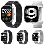 Cinturino per orologio in lega di titanio con fibbia a farfalla a doppia pressione One Beads., For Xiaomi Band 10 Pro / Redmi Watch 6 / 5