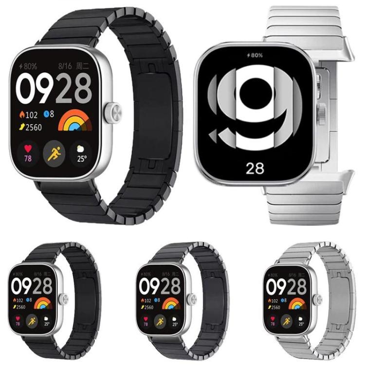 Cinturino per orologio in lega di titanio con fibbia a farfalla a doppia pressione One Beads., For Xiaomi Band 10 Pro / Redmi Watch 6 / 5