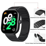 Cinturino per orologio in lega di titanio con fibbia a farfalla a doppia pressione One Beads., For Xiaomi Band 10 Pro / Redmi Watch 6 / 5