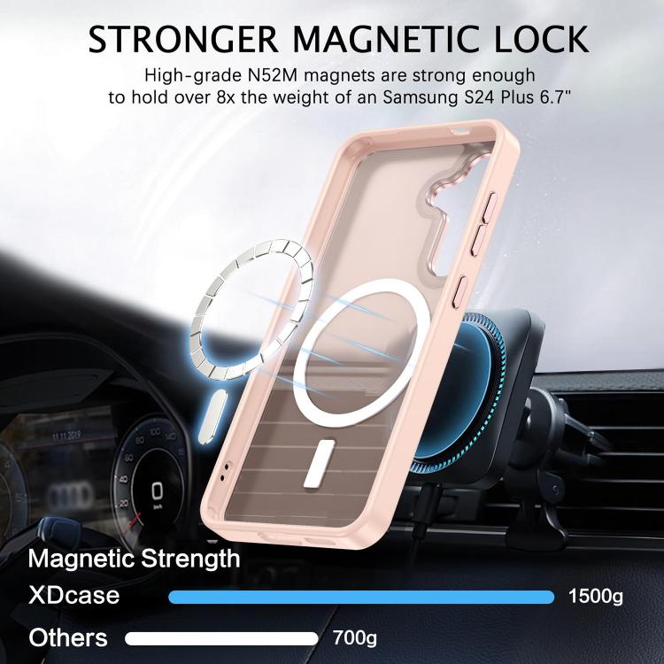 Custodia magnetica per telefono XDcase con cornice in metallo effetto pelle e lente in metallo., For Samsung Galaxy S25 5G, For Samsung Galaxy S25+ 5G, For Samsung Galaxy S25 Ultra 5G, For Samsung Galaxy S24 Ultra 5G, For Samsung Galaxy S24+ 5G        ...