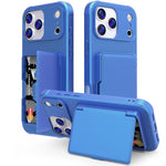 Custodia per telefono ibrida PC TPU con specchio nascosto orizzontale, effetto pelle, con tasca porta carte nascosta., For iPhone 17 Pro Max, For iPhone 17 Pro, For iPhone 17, For iPhone Air