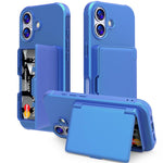 Custodia per telefono ibrida PC TPU con specchio nascosto orizzontale, effetto pelle, con tasca porta carte nascosta., For iPhone 17 Pro Max, For iPhone 17 Pro, For iPhone 17, For iPhone Air