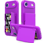 Custodia per telefono ibrida PC TPU con specchio nascosto orizzontale, effetto pelle, con tasca porta carte nascosta., For iPhone 17 Pro Max, For iPhone 17 Pro, For iPhone 17, For iPhone Air
