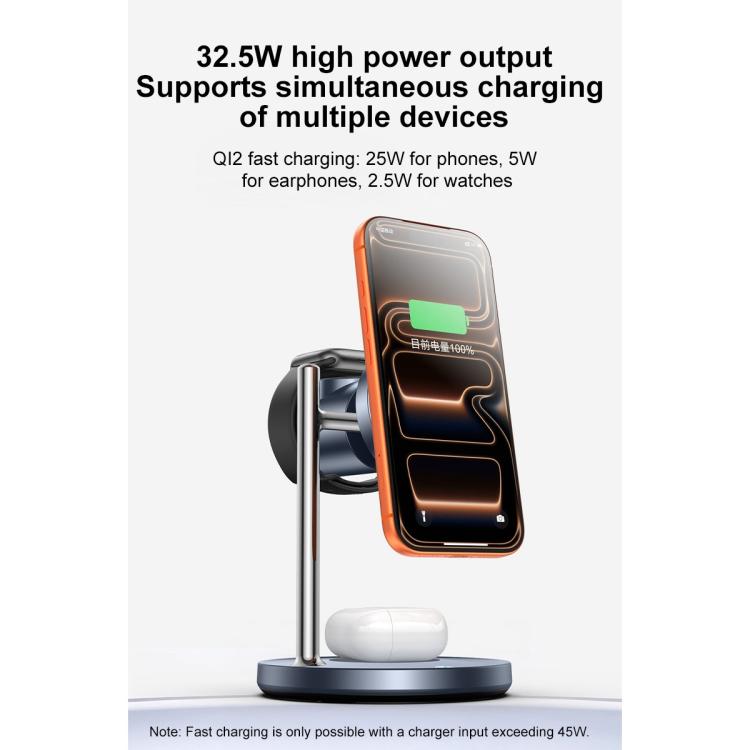 Stazione di ricarica wireless magnetica 3 in 1 Yesido DS40 Qi2.2, DS40