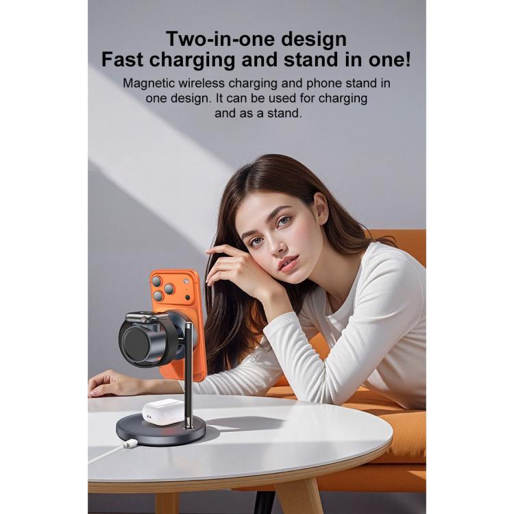 Stazione di ricarica wireless magnetica 3 in 1 Yesido DS40 Qi2.2, DS40