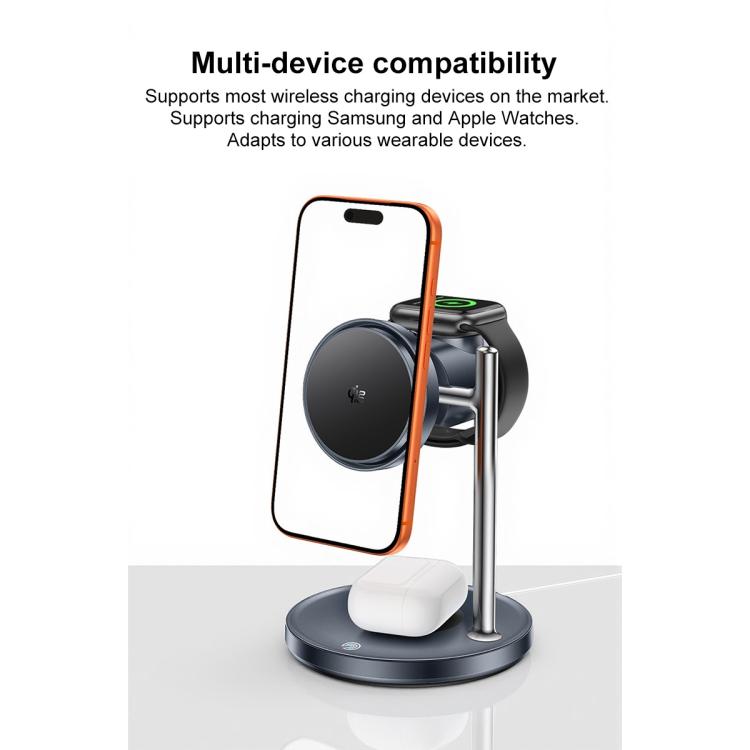 Stazione di ricarica wireless magnetica 3 in 1 Yesido DS40 Qi2.2, DS40