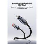 Cavo dati di ricarica Yesido CA138L da 12 W 2,4 A USB a 8 pin per display OLED, USB to 8 Pin