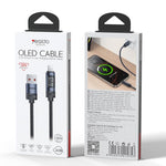 Cavo dati di ricarica Yesido CA138L da 12 W 2,4 A USB a 8 pin per display OLED, USB to 8 Pin