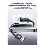 Cavo dati di ricarica Yesido CA138L da 12 W 2,4 A USB a 8 pin per display OLED, USB to 8 Pin