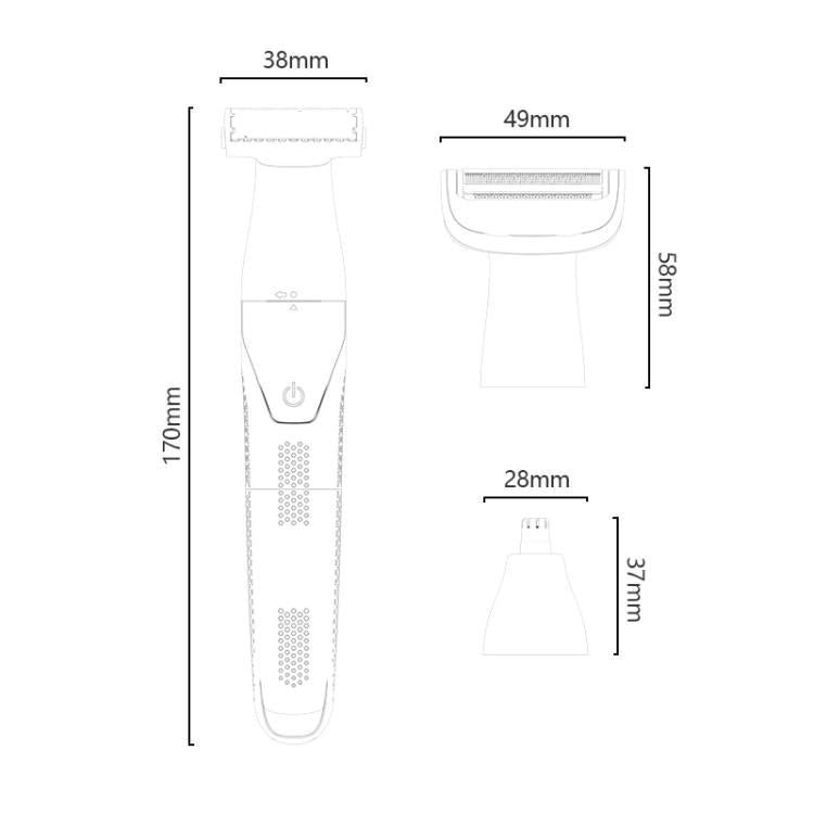 Rifinitore multifunzione per peli del corpo Yesido MG26, MG26