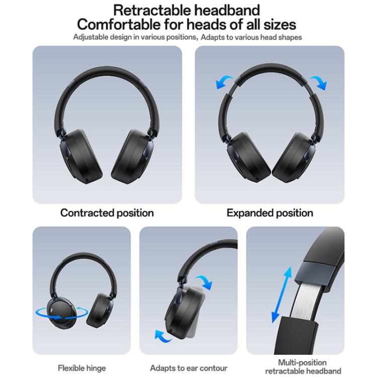Cuffie Bluetooth circumaurali Yesido EP11 con riduzione del rumore a doppia modalità., EP11