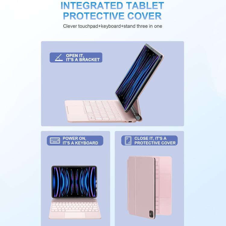 Tastiera Bluetooth con touchpad e custodia in pelle per tablet., For iPad 2025 / 2022, For iPad Air 13 2025 / 2024 / Pro 12.9 2022