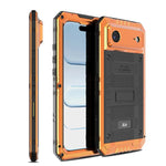 Custodia per telefono ibrida in metallo e silicone a quattro resistenze, For iPhone 17 Pro Max, For iPhone 17 Pro, For iPhone 17, For iPhone Air