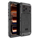 Custodia per telefono ibrida in metallo e silicone a quattro resistenze, For iPhone 17 Pro Max, For iPhone 17 Pro, For iPhone 17, For iPhone Air