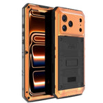 Custodia per telefono ibrida in metallo e silicone a quattro resistenze, For iPhone 17 Pro Max, For iPhone 17 Pro, For iPhone 17, For iPhone Air