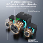 Sistema di altoparlanti Bluetooth Yesido YSW41 da 40 W a 2.1 canali con illuminazione RGB colorata e subwoofer., YSW41