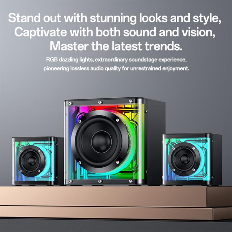 Sistema di altoparlanti Bluetooth Yesido YSW41 da 40 W a 2.1 canali con illuminazione RGB colorata e subwoofer., YSW41